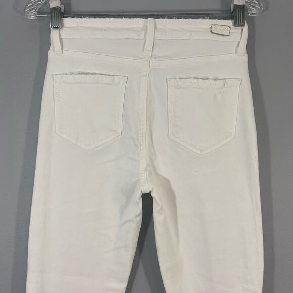 PAIGE Hoxton Ankle Distressed White Jean - Picture 3 of 9